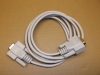 RS232 null modem kábel, handshake, 9pin anya-anya, 2m, fehér, RS232 F+F, DB9 F+F