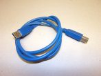   Super High Speed USB 3.0 kábel, USB-A + USB-B csatlakozókkal, 1m, kék 
