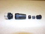   Hirschmann ELKA 4012 PG 7 AU, 933-139-500 kábelre szerelhető csatlakozó dugó, terepi körcsatlakozó, egyenes anya, 4 pólusú, M12 menet, 250V AC/DC, 4A, IP67, kód A - DeviceNet / CANopen, max 4x0,75 mm2, árnyékolatlan, csavaros, aranyozott