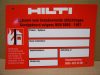 HILTI 34013912 műanyag információs tábla, két rögzítő csavarral, 10db./csomag, 150x104 mm, Holland nyelven!