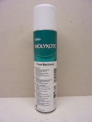 Dupont Molykote Food Machinery, élelmiszeripari olajozó spray, 400 ml, többcélú ásványolaj aeroszol. Alkalmas élelmiszeripari, gyógyszeripari és hasonló iparágakban való alkalmazásra. Lejárt szavatossági idővel.