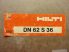 HILTI DN 62 S36, 41395, acél belövőszeg, fém dübel, beütőszeg, 500db./doboz, betonhoz és szerkezeti acélhoz, R-100-as, 36 mm átmérőjű fakötésű alátéttel