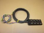   Lumberg ASB 8/LED 5-4-331, Passzív interfész, szenzor és aktuátor elosztó modul, szenzor csatlakozók: 8x M12 5 pin anya, LED visszajelzés, elosztó csatlakozó, kábeles bekötés, 