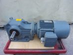   Sew-Eurodrive K57 DT90S4/BMG/HR/TF, K sorozatú kúpkerekes fékes hajtóműves villanymotor, 230/400V 1,1kW 1400/32rpm, 35mm tengely, 