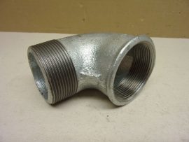 Horganyzott külső-belső menetes öntöttvas könyök idom, 2" - 2" KM-BM, KB 