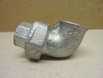   Horganyzott belső-belső menetes sarok hollandi, 1"-1" BB menetes 90°-os hollander, BM/BM öntöttvas Idom, 