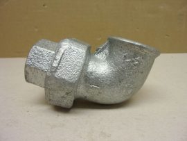 Horganyzott belső-belső menetes sarok hollandi, 1"-1" BB menetes 90°-os hollander, BM/BM öntöttvas Idom, 