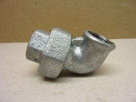 Horganyzott belső-belső menetes sarok hollandi, 3/4" - 3/4" BB menetes 90°-os hollander, BM/BM öntöttvas Idom, 