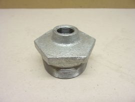 Horganyzott öntöttvas szűkítő idom, 2"-1/2" KB külső-belső menetes 