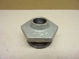 Horganyzott öntöttvas szűkítő idom, 2"-3/4" KB külső-belső menetes, 