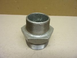 Horganyzott szűkített karmantyú, 2" / 1-1/2", 2"-6/4" külső-külső menetes öntöttvas szűkítő idom, KM-KM, KK