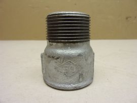 Horganyzott karmantyú, 1 1/4", 5/4" külső-belső menetes öntöttvas toldó idom, KM-BM, KB 