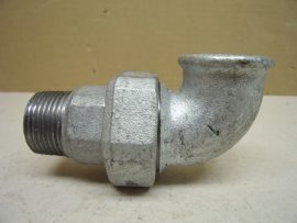 Horganyzott külső-belső menetes sarok hollandi, 1" - 1" KB menetes 90°-os hollander, KM/BM öntöttvas Idom, 
