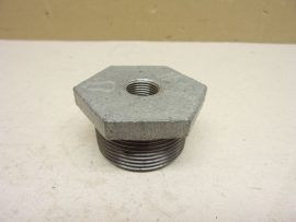 Horganyzott öntöttvas szűkítő idom, 1 1/2"-3/8", 6/4"-3/8" KB külső-belső menetes, 