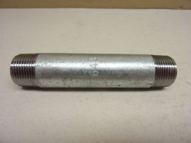 Horganyzott, galvanizált összekötő cső, 3/4-3/4" KM, 120mm, csőközcsavar mindkét végén külső menettel, 
