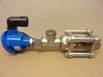   Easytech hőmérővel kombinált áramlásjelző, PT100 IEC-751, szárnykerekes (lapátkerekes) látóüveges átfolyásmérő, 