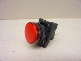 Jelzőlámpa modul fehér LED-del, piros búrával, 24V AC/DC, Schneider Electric ZBV-B1, xyz