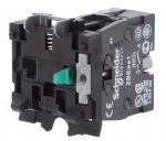   Schneider ZBE 5013, 904226, Egyszeres érintkezőblokk Ø22 fejhez, 1NO, sarus csatlakozóval, Harmony XB4, XB5 sorozathoz, 3A / 240V AC, 1.1A / 125V DC, darukapcsolókhoz, vezérlő modulokhoz, (csavaros verzió: ZBE-501, 904221)