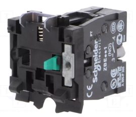 Schneider ZBE 5013, 904226, Egyszeres érintkezőblokk Ø22 fejhez, 1NO, sarus csatlakozóval, Harmony XB4, XB5 sorozathoz, 3A / 240V AC, 1.1A / 125V DC, darukapcsolókhoz, vezérlő modulokhoz, (csavaros verzió: ZBE-501, 904221)