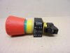 Vészleállító gomb, vészgomb, vészkapcsoló, 1 db. NC érintkezővel, Siemens 3SB3400-0C, GJ13/14,  emergency push button switch, xyz
