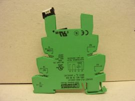 Phoenix Contact PLC-BSC-24UC/21, 2966029 PLC alapkapocs, relétalp, sorkapocs relé csavaros csatlakozással, 24VDC NO/NC, relé nélkül, Relé modul, terminál blokk, LED visszajelzés 