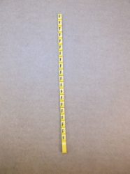 Legrand Duplix™ kábeljelölő, feliratozó, sárga alapon fekete, F, Legrand 600 Duplix™ 384 15, 038415