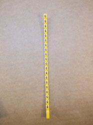 Legrand Duplix™ kábeljelölő, feliratozó, sárga alapon fekete, G, Legrand 600 Duplix™ 384 16, 038416