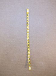 Legrand Duplix™ kábeljelölő, feliratozó, sárga alapon fekete, O, Legrand 600 Duplix™ 384 24, 038424, 560 db.