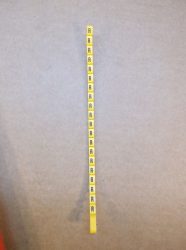 Legrand Duplix™ kábeljelölő, feliratozó, sárga alapon fekete, R, Legrand 600 Duplix™ 384 27, 038427, 560 db.