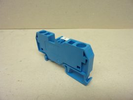 WAGO 284-904, 2 vezetékes sorkapocs, 800V 10 mm², középső jelölés, DIN 35x15 és DIN 35x7,5 sínhez, CAGE CLAMP®, kék, rugós kábelbekötés, 