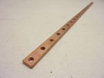   vörösréz sín, 4x12mm, 430mm hosszú, 24db. M6 menetes furattal, rézsín kapcsoló és elosztó szekrényekhez,