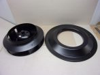   Alumínium ventillátor lapát, légterelő peremmel, 12mm tengelyre, 285/410mm átmérő, xyz