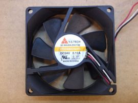 Axiális ventilátor, Y.S. Tech FD248020HS, 80x80x20 mm, 24 VDC (10.0~27.6VDC) 0,12 A, 3 vezeték,